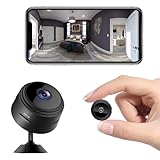 Mini Kamera 1080P Full HD WLAN Kamera Überwachung Innen Mini Überwachungskamera Live Übertragung Handy App Kompakt Akku-betrieben WiFi-Konnektivität mit Bewegungsmelder für Startseite Büro Sicherheit