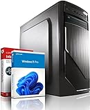 shinobee® Intel Core i7 4770 Multimedia PC - Schneller Computer für Büro & Home Office - Rechner mit 3.9 GHZ - 32GB RAM - 1000GB SSD - DVD+RW - USB3.0 - WLAN - Windows 11 Pro | MS Office | #6956