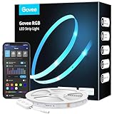 Govee LED Strip Smart RGB WiFi LED Streifen 5m, Lichterkette Band App Steuerung WLAN, Funktioniert mit Alexa und Google Assistant, Musik Sync Farbwechsel DIY Deko für Schlafzimmer Küche Wohnzimmer