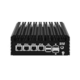 HUNSN Micro Firewall Appliance, Mini PC, VPN, Router PC, Intel Alder Lake-N 12th Gen N100, RJ42, 4 x 2.5GbE I226-V, 2 x HDMI, DP, TF, Type-C, Barebone, NO RAM, NO Storage, NO System