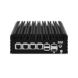 HUNSN Micro Firewall Appliance, Mini PC, VPN, Router PC, Intel Alder Lake-N 12th Gen N100, RJ42, 4 x 2.5GbE I226-V, 2 x HDMI, DP, TF, Type-C, Barebone, NO RAM, NO Storage, NO System