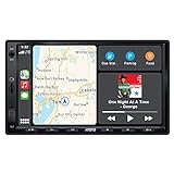 ATOTO F7 Doppel DIN Radio, Autoradio mit navi, Android Auto&CarPlay, 7 Zoll Armaturenbrett eingebauten Video, Mirrorlink, Telefonladung, Bluetooth, HD-Kameraeingang, bis zu 2 TB SSD&512G SD, F7G2A7SE