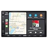 ATOTO F7 Doppel DIN Radio, Autoradio mit navi, Android Auto&CarPlay, 7 Zoll Armaturenbrett eingebauten Video, Mirrorlink, Telefonladung, Bluetooth, HD-Kameraeingang, bis zu 2 TB SSD&512G SD, F7G2A7SE