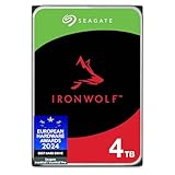 Seagate IronWolf 4TB interne Festplatte, NAS HDD, 3.5 Zoll, 5400 U/Min, CMR, 64 MB Cache, SATA 6GB/s, silber, inkl. 3 Jahre Rescue Service, FFP, Modellnr.: ST4000VNZ06