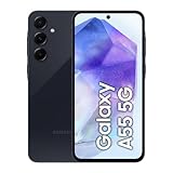 Samsung Galaxy A55 5G Smartphone, Android-Handy ohne Vertrag, 256 GB / 8 GB RAM, 2 Tage Akkulaufzeit, 50-MP-Kamera, Awesome Navy, 2,5 Jahre Herstellergarantie