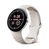 Google Pixel Watch 3 (45mm) – Android smartwatch with heart rate monitoring, Advanced Running by Fitbit, Fitness Insights, 24-hour battery – Polished silver aluminum case – Porcelain strap – Wi-Fi