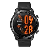 Ticwatch Pro 3 Ultra GPS Smartwatch Qualcomm SDW4100 und Mobvoi Dual Processor System Wear OS Smart Watch für Männer Blutsauerstoff IHB AFiB Erkennung Ermüdungsbewertung 3-45 Tage Batterie, Schwarz