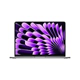 Apple 2024 13' MacBook Air Laptop mit M3 Chip: 13,6' Liquid Retina Display, 16 GB gemeinsamer Arbeitsspeicher, 512 GB SSD Speicher, beleuchtete Tastatur, 1080p FaceTime HD Kamera, Space Grau