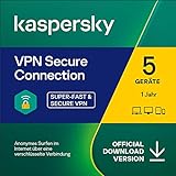 Kaspersky VPN Secure Connection | 5 Geräte | 1 Benutzerkonto | 1 Jahr | PC / Mac / Android / iOS | Aktivierungscode per Email