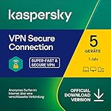 Kaspersky VPN Secure Connection | 5 Geräte | 1 Benutzerkonto | 1 Jahr | PC / Mac / Android / iOS | Aktivierungscode per Email