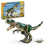 LEGO Creator T.Rex, 3-in-1-Dino zum Umbauen in einen Triceratops oder Pterodaktylus, bewegliches Dinosaurier Modell für Kinder, Geschenk für Jungen und Mädchen 31151