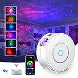 LED WIFI Sternenhimmel Projektor,SUPPOU Smart Nachtlicht 3D Galaxy Sternenprojektor Lampe Kinder Erwachsense mit RG Dimming/Stimmenkontrolle/WiFi Verbindung für Kinder Party Dekoration