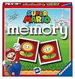 Ravensburger - Memory Super Mario Brettspiel, Memory Spiel für Kinder 3 Jahre oder mehr, 48 Karten, 2 bis 6 Spieler, italienische Version