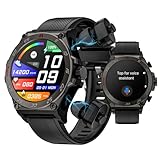 DigiKuber Smartwatch Herren mit Telefonfunktion,1,32 Zoll Rund Militär Smart Watch, IP68 Wasserdicht Robuste Sportuhr mit Schlafmonitor Herzfrequenz SpO2 Blutdruckmessung für iOS Android