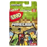 Mattel Games UNO Minecraft Edition - Kartenspiel mit Charakteren aus Minecraft und einer besonderen Creeper-Karte, für die ganze Familie und Fans von Minecraft ab 7 Jahren, FPD61