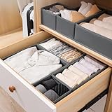 ORLISA Malm Organizer für Ikea Kommode-Schubladen Organizer/Ordnungssystem für Kleidung - Faltbar-Waschbar für Garderobe oder Kommode, 14 Stück, Grau