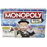 Hasbro Monopoly Reise um die Welt, Brettspiel für Kinder und Erwachsene, perfekt zum Mitnehmen und die Welt kennenlernen, mit dem bekannten Mr. Monopoly, ab 8 Jahre geeignet