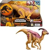 Mattel Jurassic World: Die Chaostheorie Netflix - Chomp Chomp“ Gigantisches Gebrüll Allosaurus Dinosaurier-Spielzeug mit Geräusch und dehnbaren Sehnen am Kiefer, zunehmenden Brüllstufen, HVB45