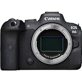 Canon EOS R6 Vollformat Systemkamera - Gehäuse (spiegellos, 20,1 MP, DIGIC X, 4K UHD, 5 Achsen Bildstabilisator, 7,5 cm vari angle LCD II, WLAN, Bluetooth, USB 3.1, Dual Pixel CMOS AF II), schwarz