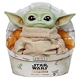 Mattel Disney Star Wars Spielzeug, Baby Yoda Plüschfigur, aus 'The Mandalorian', mit Geräusch und Bewegungsfunktion, 28cm, Star Wars Geschenke, Spielzeug ab 3 Jahre, GWD85