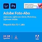 Adobe Creative Cloud Foto-Abo mit 20GB: Photoshop und Lightroom | 1 Jahreslizenz | PC/Mac Online Code & Download