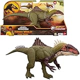 Mattel Jurassic World: Die Chaostheorie Netflix - Kampfaction Becklespinax Dinosaurier-Actionfigur-Spielzeug, versetzt wütende Kopfstöße, beißt, brüllt und knurrt, HXF52