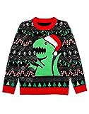 Shirtgeil Weihnachtspullover Herren Damen T-Rex Unisex Strickpullover Sweater XX-Large