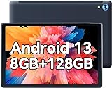 Lville Tablet 10.1 Zoll Android 13 Tablet, 8GB RAM 128GB ROM 1TB TF, Octa-Core 1280x800 IPS HD,2.4G+5G WiFi/Bluetooth 5.0, 5000mAh, 5MP+8MP (Schwarz)