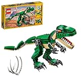 Lego Creator Dinosaurier, 3in1 Spielzeug-Modell zum Bauen von T-Rex, Triceratops und Pterodactylus-Figuren, Bausteine-Set für Kinder ab 7 Jahren, Geschenk für Jungen und Mädchen 31058