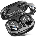 Bluetooth Kopfhörer Sport, 75Std Kopfhörer Kabellos Bluetooth 5.4, HiFi Stereo Tiefer Bass Wireless Earbud, 4 ENC Noise Cancelling Mic, IP7 Wasserdicht in Ear Ohrhörer mit Ohrhaken, USB-C LED-Anzeige