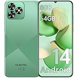 OUKITEL C53 Android 14 Smartphone Ohne Vertrag - 8GB+64GB/1TB erweiterbar Handy Ohne Vertrag, Octa Core 6,6' HD+ Smartphone, 13MP+5MP Kamera 4300mAh, 4G Dual SIM Simlockfreie Handys, Gesicht/GPS, Grün