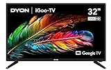 DYON iGoo-TV 32H 80cm (32 Zoll) Google TV (HD, HD Triple Tuner, Prime Video, Netflix, Google Play Store für DAZN, Disney+, Apple TV+, Paramount+, waipu.tv uvm., Google Assistant) [Mod. 2023]