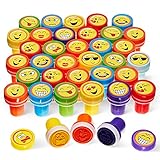 THE TWIDDLERS 36 Emoji Stempelset für Kinder, Jungen & Mädchen - Schule, Kindergeburtstag Mitgebsel, Mitbringsel, Gastgeschenke, Give Aways, Partytütenfüller