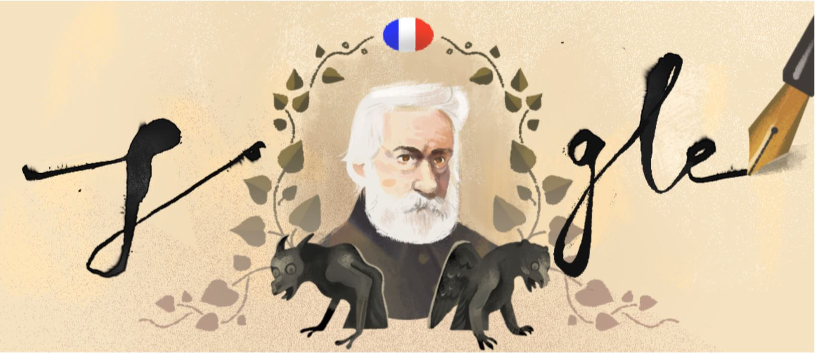 Google Doodle - Victor Hugo