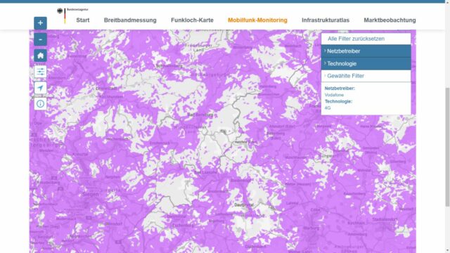 Funkloch? Interaktive Karte der Bundesnetzagentur zeigt Informationen