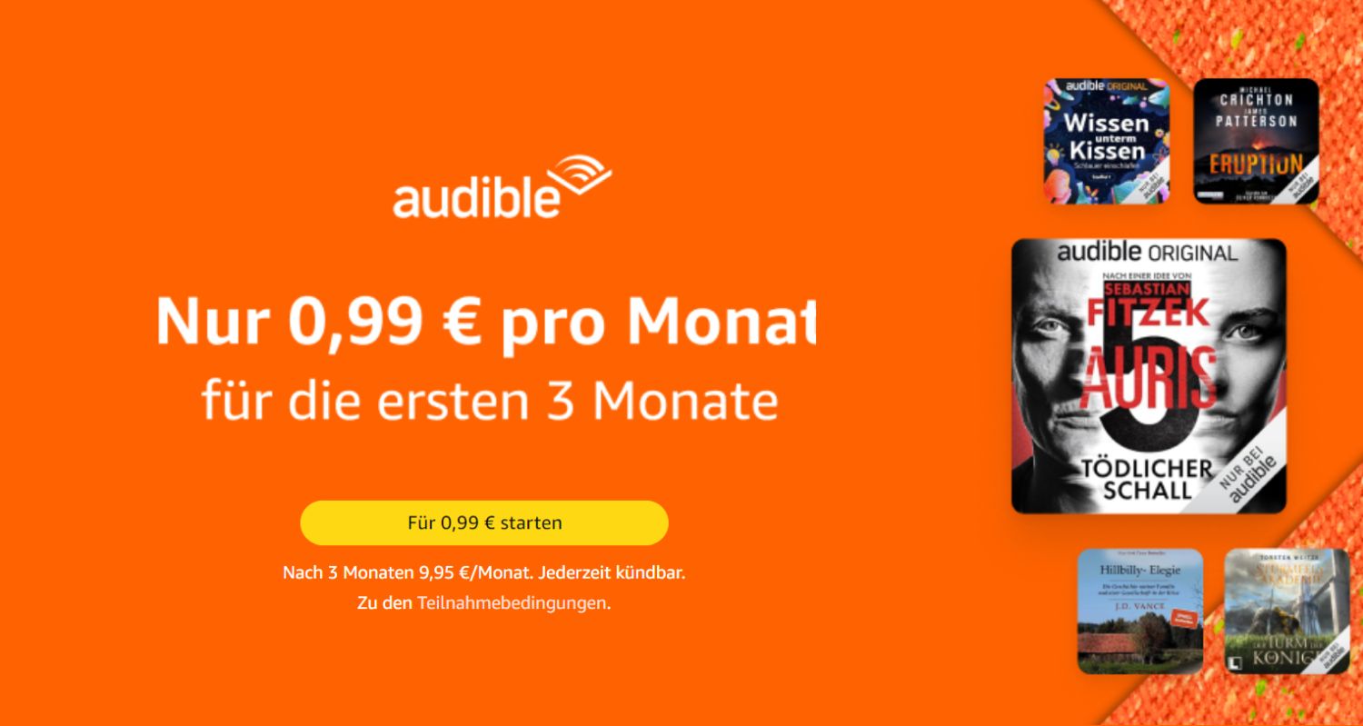 amazon audible 99 cent orange