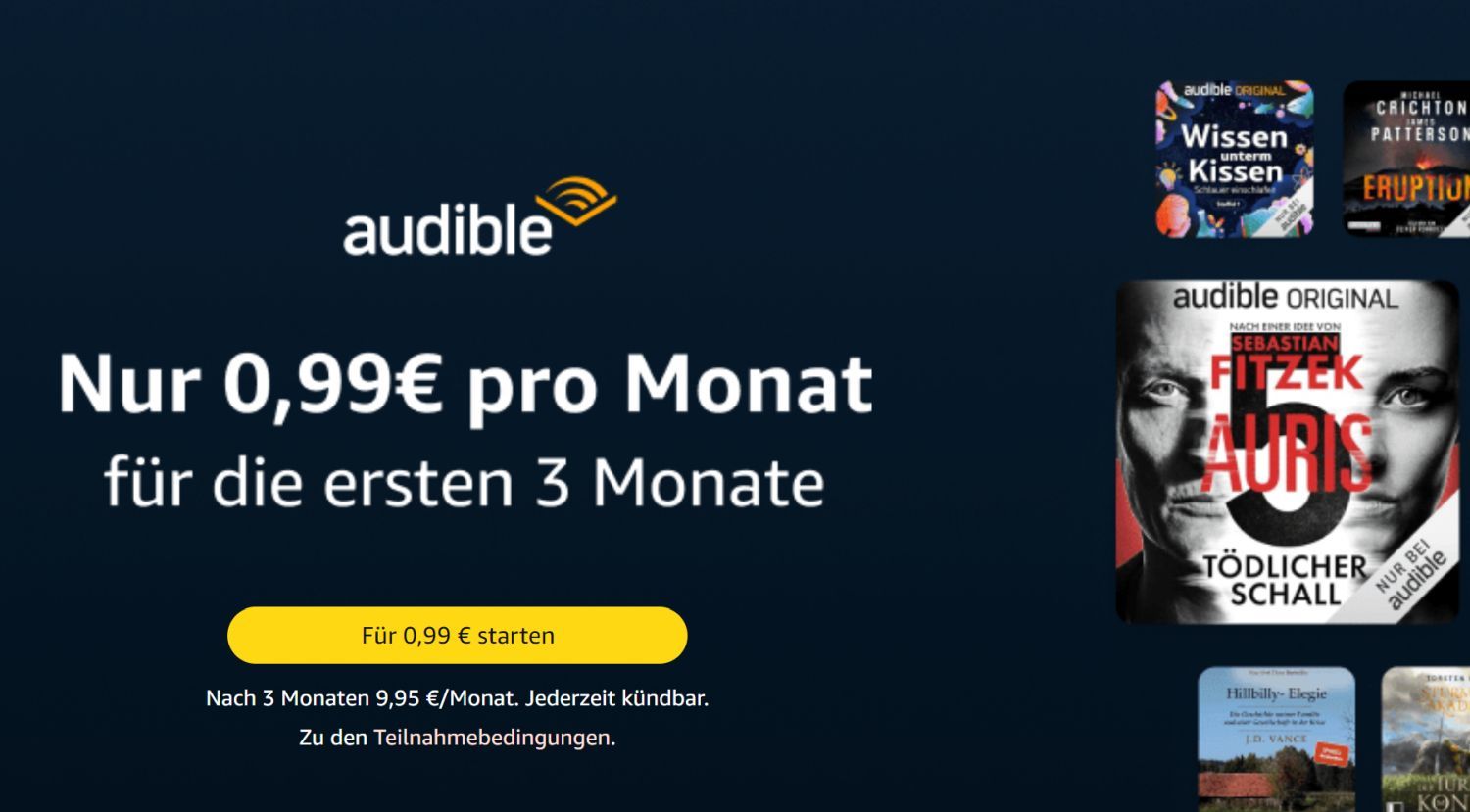 amazon audible drei monate 99 cent