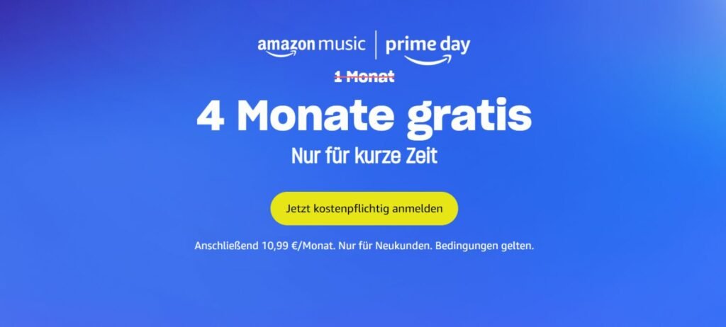 amazon music vier monate gratis