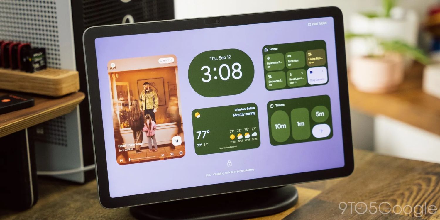 Android 15 lock screen widget pixel tablet