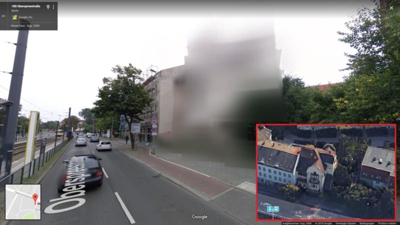 Google Maps Bei Streetview verpixelte Gebäude werden in