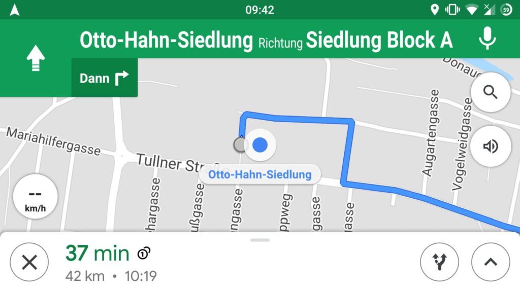 Google Maps Navigation zeigt jetzt die aktuelle