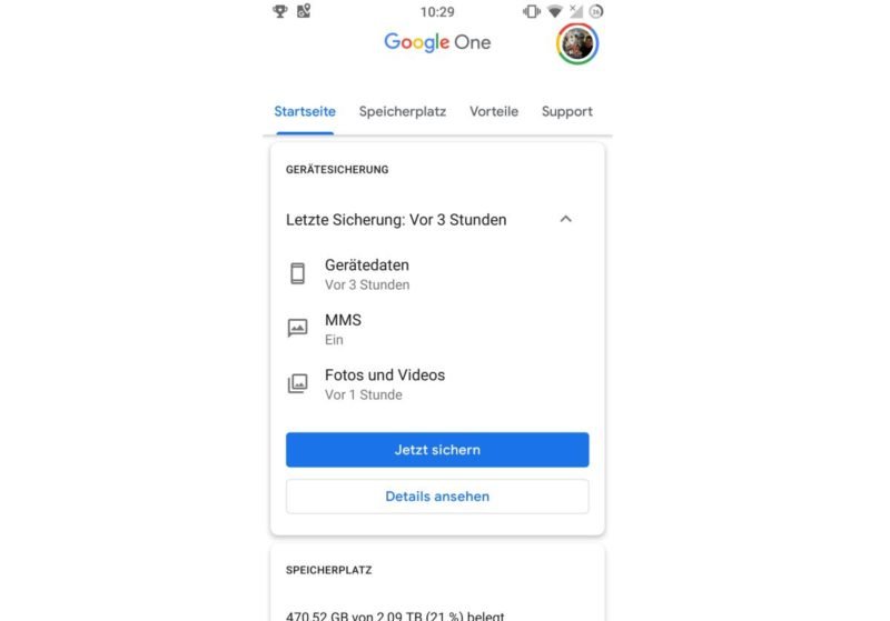 Google One: So funktioniert das Smartphone-Backup mit Googles